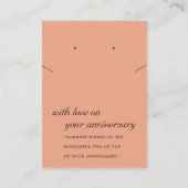 TERRACOTTA RUST ANNIVERSARY NECKLACE EARRING CARD PLATZKARTE (Vorderseite)