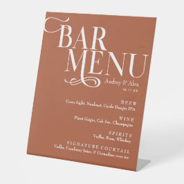 Terracotta Rust Bar Menu - Schild