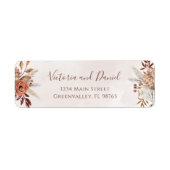 Terracotta Rust Blume Boho Fall Foliage Hochzeit (Vorne)