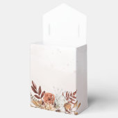 Terracotta Rust Blume Boho Fall Foliage Hochzeit Geschenkschachtel (Geöffnet)
