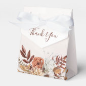 Terracotta Rust Blume Boho Fall Foliage Hochzeit Geschenkschachtel (Vorderseite)