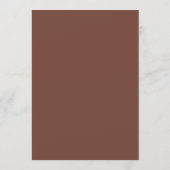 Terracotta Rust Blume Boho Fall Foliage Hochzeit Save The Date (Rückseite)