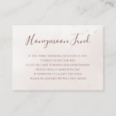 Terracotta Rust Blume Boho Fall Honeymoon Fund Begleitkarte (Vorderseite)