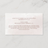 Terracotta Rust Blume Boho Fall Unterkunft Begleitkarte (Rückseite)