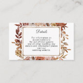 Terracotta Rust Boho Blumenzwiebeldetails Begleitkarte (Vorderseite)