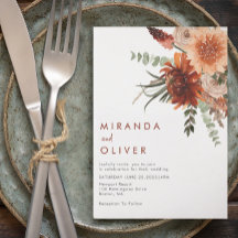 Terracotta Rust Boho Hochzeit der Wasserfarben