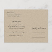 TERRACOTTA RUST BROWN FLORAL SAVE THE DATE CARD ANKÜNDIGUNGSPOSTKARTE (Rückseite)