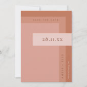 Terracotta Rust & Burnt Orange Boho Minimalistisch Save The Date (Vorderseite)