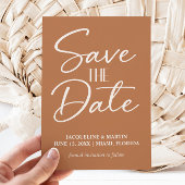 Terracotta Rust Copper Cream Boho Wedding Save The Date