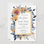 Terracotta Rust Elegante Rustikale Hochzeit Einladung (Vorderseite)