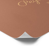 Terracotta Rust Elegantes Skript Unplugged Wedding Poster (Ecke)