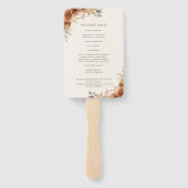 Terracotta Rust Fall Floral Wedding Program Fächer (Rückseite)