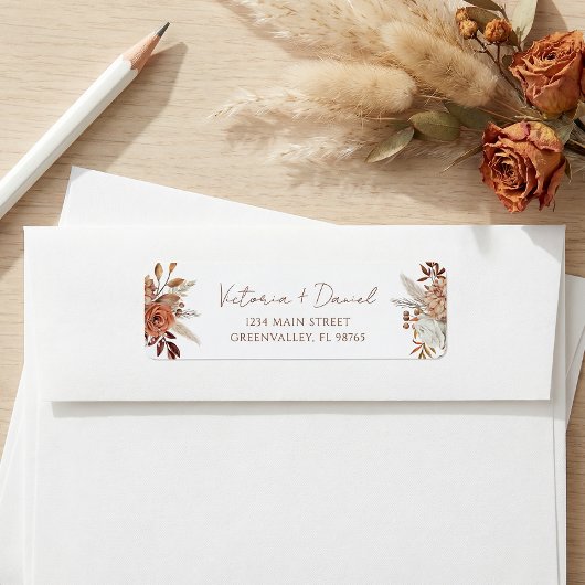 Terracotta Rust floral Boho Herbstduftnote