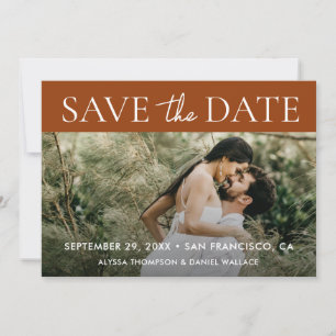 Terracotta Rust Foto Save the Date Hochzeit