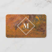 Terracotta Rust Metallic Texture Monogram Initial Visitenkarte (Vorderseite)