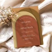 Terracotta Rust Modernes Minimalistisches Einladung