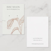 Terracotta Rust Palm Leafy Sketch Eros Bendato Visitenkarte (Vorne/Hinten)