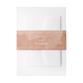 Terracotta Rust Water color, Wedding Einladungsbanderole (Vorderseite Beispiel)