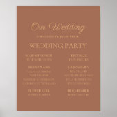 Terracotta Rust Wedding Brautparty Poster (Vorne)