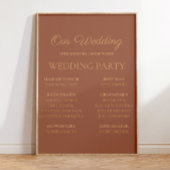 Terracotta Rust Wedding Brautparty Poster