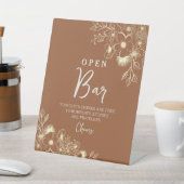 Terracotta Rust Wedding Open Bar Sockelschild (In SItu)