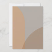 Terracotta Rustic Boho Arch Moderne Hochzeit Einladung (Rückseite)