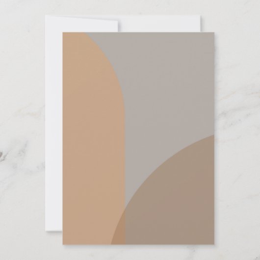 Terracotta Rustic Boho Arch Moderne Hochzeit Einladung (Rückseite)