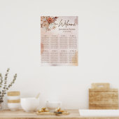 Terracotta Rustic Boho Floral Poster (Küche)