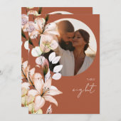 Terracotta Rustic Boho Foto Tischnummer (Vorne/Hinten)