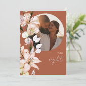 Terracotta Rustic Boho Foto Tischnummer (Stehend Vorderseite)