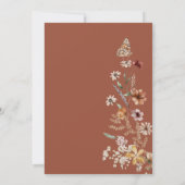 Terracotta Rustic Boho Hochzeit Einladungen (Rückseite)