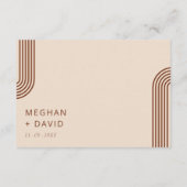 Terracotta Rustic Boho Moderne Hochzeit Begleitkarte (Rückseite)