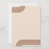 Terracotta Rustic Boho Moderne Hochzeit Einladung (Rückseite)