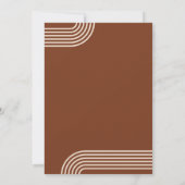 Terracotta Rustic Boho Moderne Hochzeit Einladung (Rückseite)