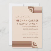 Terracotta Rustic Boho Moderne Hochzeit Einladung (Vorderseite)