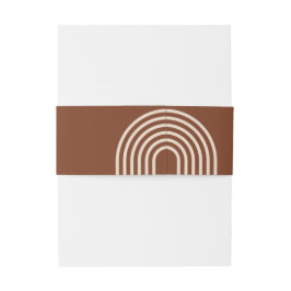 Terracotta Rustic Boho Moderne Hochzeit Einladungsbanderole