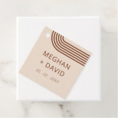 Terracotta Rustic Boho Moderne Hochzeit Geschenkanhänger (Beispiel)