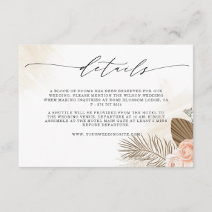 Terracotta Rustic Boho Wedding Chic Skriptdetails Begleitkarte