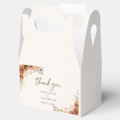 Terracotta Rustic Fall Floral Wedge Vielen Dank Geschenkschachtel (Geöffnet)