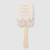 Terracotta Rustic Fall Wildblume Hochzeitsprogramm Fächer (Vorderseite)