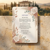 Terracotta Rustic Floral Boho  Begleitkarte