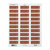 Terracotta Rustic Floral Fall Wildblume Adresse (Vorne)