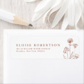 Terracotta Rustic Floral Fall Wildblume Adresse (Insitu)