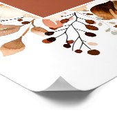 Terracotta Rustic Floral Wedding Willkommenszeiche Poster (Ecke)