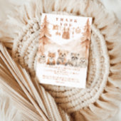 Terracotta Rustic Forest Baby Shower Dankeskarte