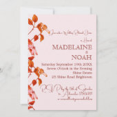 Terracotta Rustic Orange Pink Wedding Probe Einladung (Vorderseite)