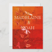 Terracotta Rustic Orange Pink Wedding Probe Einladung (Rückseite)