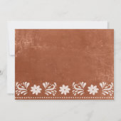 Terracotta Rustic Papado Picado Save the Date (Rückseite)