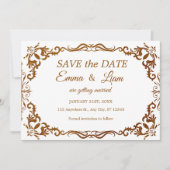 Terracotta Rustic Papel Picado – Save the Date (Vorderseite)