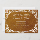 Terracotta Rustic Papel Picado – Save the Date (Vorderseite)